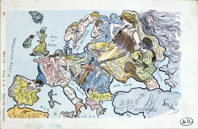 Cartolina raffigurante i paesi d