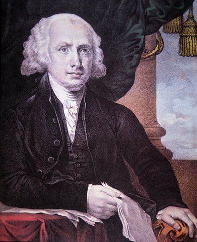 James Madison pubblicato da Nathaniel Currier da Gilbert (after) Stuart