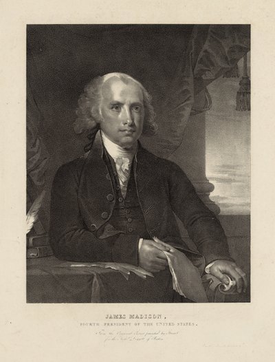 James Madison, quarto presidente degli Stati Uniti da Gilbert (after) Stuart