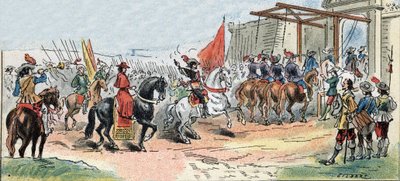 Assedio di La Rochelle - Storia di Francia: Entrata del re Luigi XIII (1601-1643) e del cardinale de Richelieu (Armand Jean du Plessis) da Gilbert Gilbert