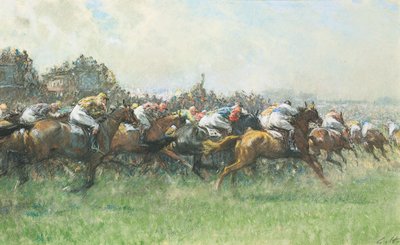 Tattenham Corner, il Derby di Epsom da Gilbert Holiday