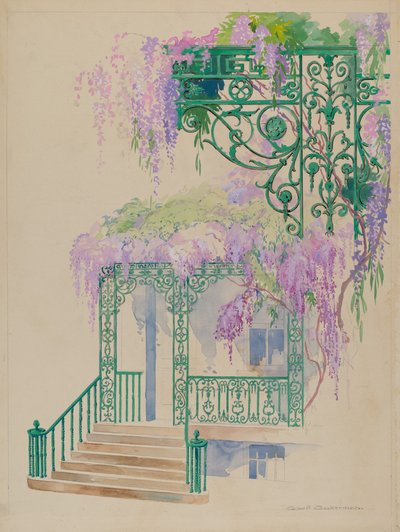 Ringhiera in ghisa, c. 1936 da Gilbert Sackerman