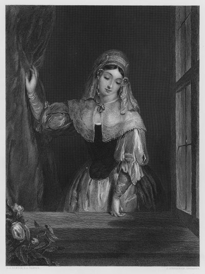 La finestra, dal quadro nella Galleria Vernon da Gilbert Stuart (after) Newton