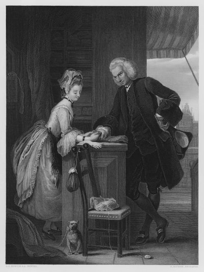 Yorick e la grisette, dal quadro nella Galleria Vernon da Gilbert Stuart (after) Newton