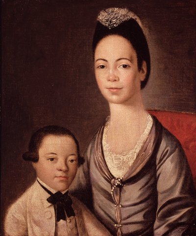 Mrs. Aaron Lopez e suo figlio, Joshua da Gilbert Stuart