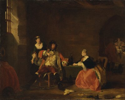 Il capitano Macheath travolto da Polly e Lucy nella "Beggar