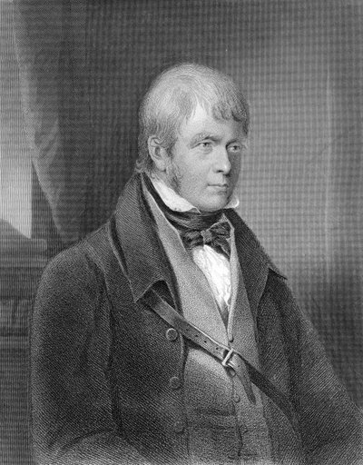 Ritratto di Walter Scott (incisione) da Gilbert Stuart Newton
