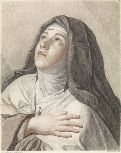 Santa Teresa in preghiera da Gilles Antoine Demarteau