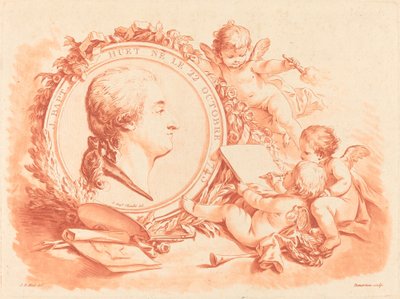 Ritratto allegorico di Jean-Baptiste Huet, c. 1775 da Gilles Demarteau