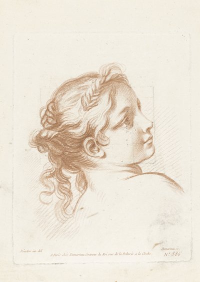 Busto di una giovane donna da Gilles Demarteau