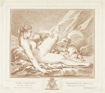 Venere sdraiata con Amore e Anteros da Gilles Demarteau