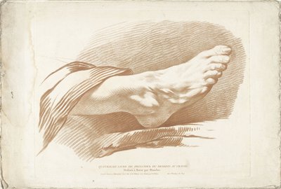 Studio del piede destro (Quatrième Livre de Principes du Dessein au Crayon) da Gilles Demarteau