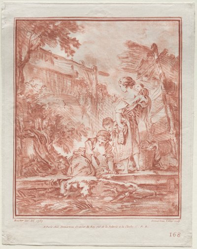 La lavandaia, 1767 da Gilles Demarteau