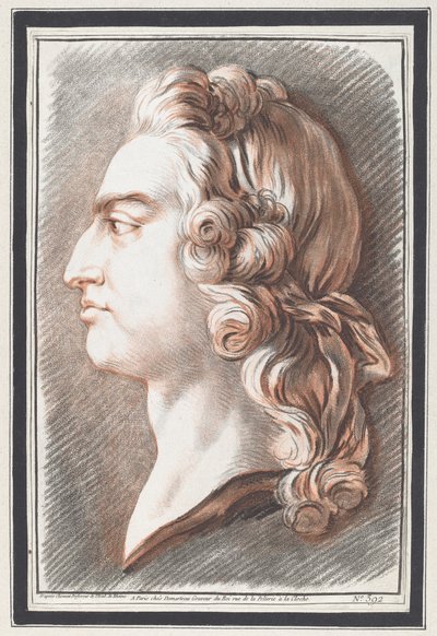 Luigi XV da Gilles Demarteau, the Elder, after Jean François Clermont
