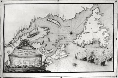 Mappa del Golfo e del Fiume San Lorenzo, 1699 da Gilles Gabriel de Saccardi