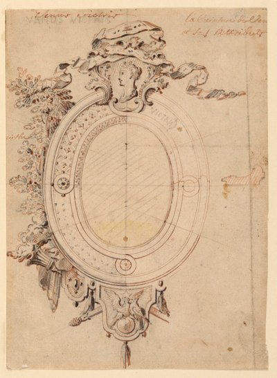 Progetto per una Cornice Ovale sul Tema di Venere Vittoriosa da Gilles Marie Oppenord