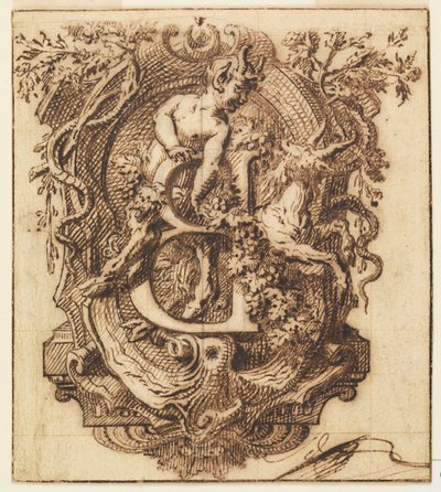 Progetto Ornamentale per la Lettera B da Gilles Marie Oppenord