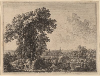 Paesaggio con cavaliere e tre viaggiatori da Gilles Neyts