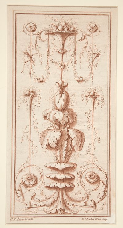 Pannello ornamentale da Recueil d da Gilles Paul Cauvet