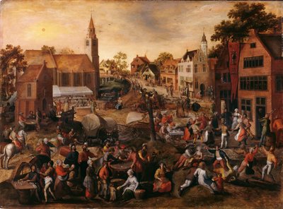 Fiera del villaggio a Saint-Joris da Gillis Mostaert