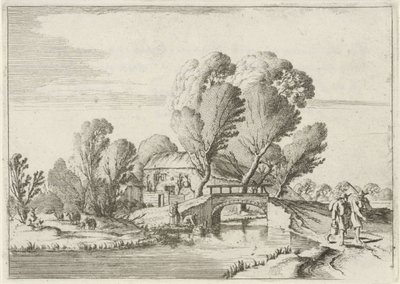Due passeggiatori presso un canale da Gillis van Scheyndel (I)