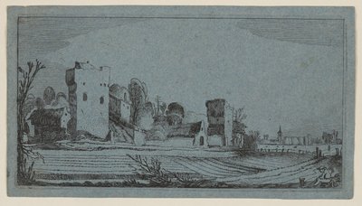 Campi prima delle rovine trasformati in fattorie, da Dodici paesaggi con figure da Gillis van Scheyndel