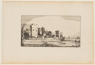 Campi prima delle rovine trasformati in fattorie, da Dodici paesaggi con figure da Gillis van Scheyndel