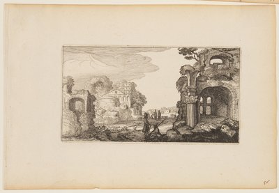 Sentiero tra rovine romane, da Dodici paesaggi con figure da Gillis van Scheyndel