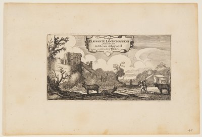 Frontespizio, da Dodici paesaggi con figure da Gillis van Scheyndel