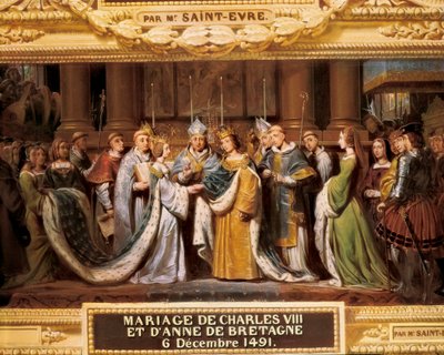 Il matrimonio di Re Carlo VIII di Francia (1470-1498) con Anna di Bretagna (1477-1514) il 06/12/1491 da Gillot Saint Evre