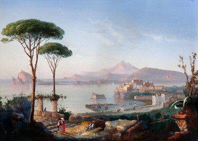 Veduta della Baia di Pozzuoli con Capo Miseno e Ischia sullo sfondo da Gioacchino La Pira
