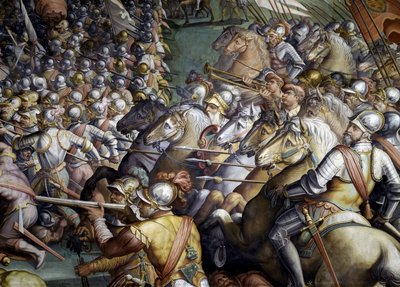 Battaglia di Scannagallo in Valdichiana (Val di Chiana). (dettaglio) da Giorgio (and workshop) Vasari