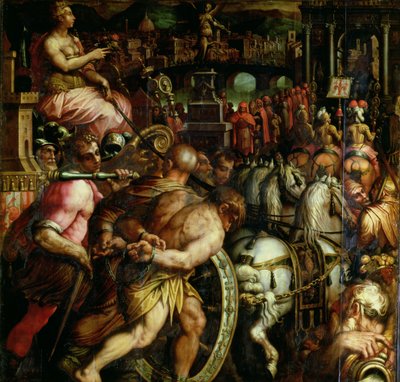 Il Trionfo dopo la Guerra con Pisa dal soffitto del Salone dei Cinquecento da Giorgio (and workshop) Vasari