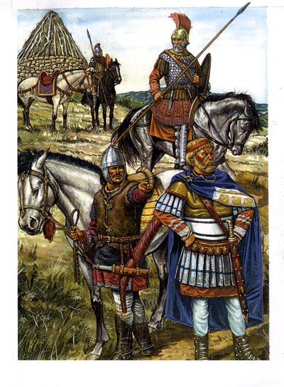 Barbaro: un guerriero unno, un guerriero goto e un soldato romano da Giorgio Albertini