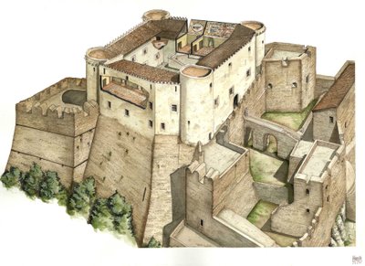 Medioevo: ricostruzione del castello di Santa Severina, costruito nell