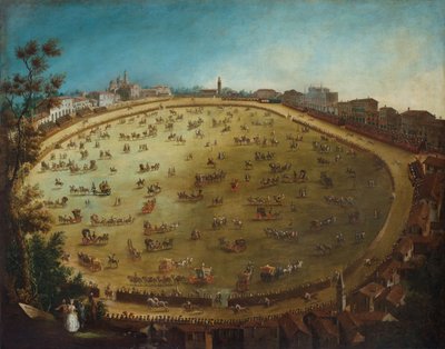 Corse di cavalli al Prato della Valle a Padova da Giorgio Fossati