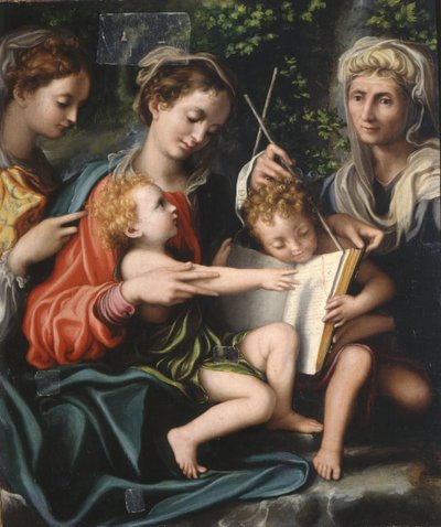 Vergine e Bambino con i santi Giovanni Battista, Maria Maddalena ed Elisabetta, ca 1529 da Giorgio Gandini del Grano