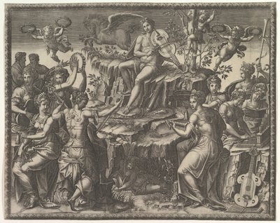 Apollo e le Muse, ca. 1557 da Giorgio Ghisi