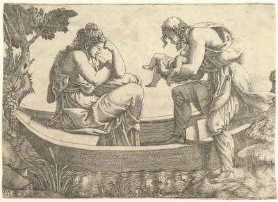 Danae e il neonato Perseo gettati in mare da Acrisio, 1543 da Giorgio Ghisi