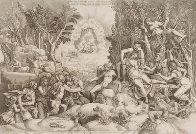 Cefalo piange per Procri (dopo un disegno di Giulio Romano) da Giorgio Ghisi