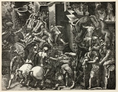 La caduta di Troia e la fuga di Enea da Giorgio Ghisi