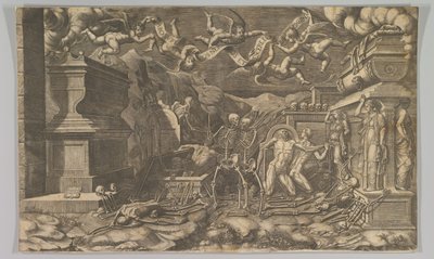 La visione di Ezechiele, 1554 ripubblicato 1595 da Giorgio Ghisi