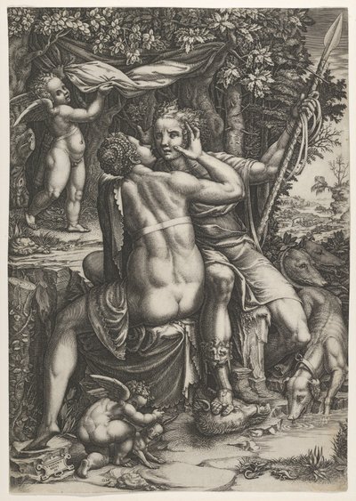 Venere e Adone, ca. 1570 da Giorgio Ghisi