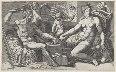 Venere e Vulcano nella fucina di Vulcano da Giorgio Ghisi