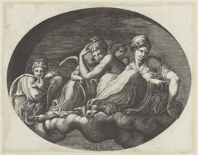 Venere, due dee e due putti da Giorgio Ghisi