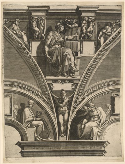 La Sibilla Eritrea da Giorgio Ghisi after Michelangelo