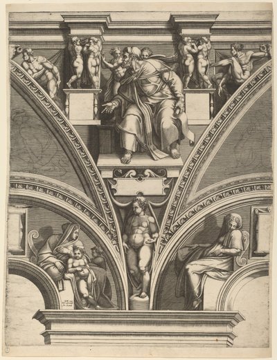 Il profeta Ezechiele da Giorgio Ghisi after Michelangelo