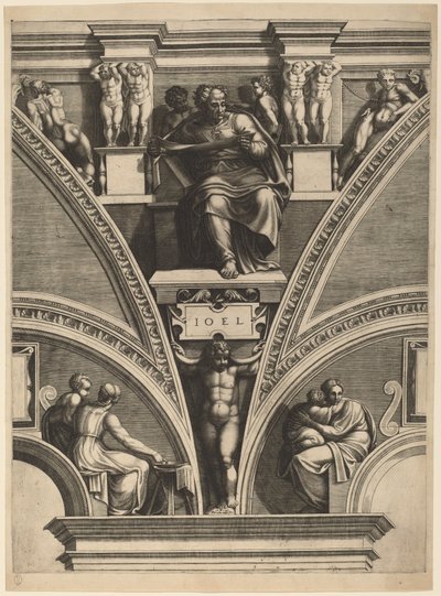 Il profeta Gioele da Giorgio Ghisi after Michelangelo