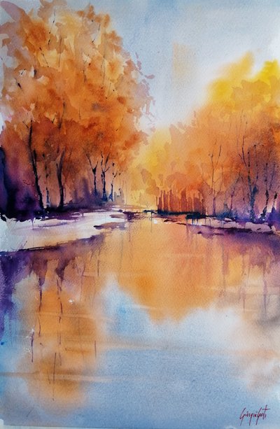 Il bagliore autunnale del fiume da Giorgio Gosti