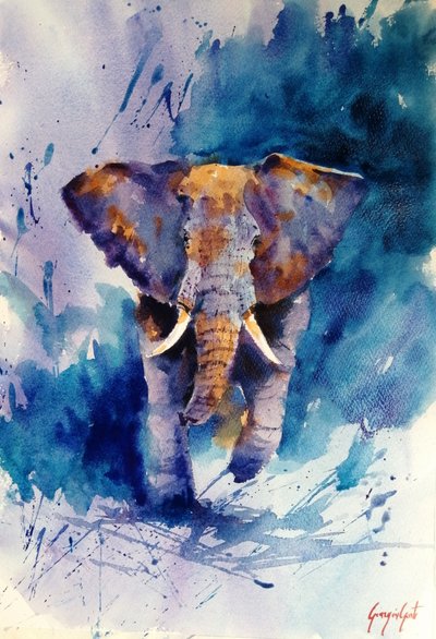 Il maestoso elefante blu da Giorgio Gosti
